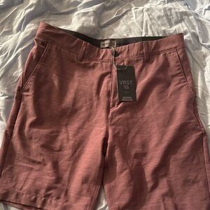 VRST Men's Rose Blush Heather Golf Shorts, Size 34 w/ 9” inseam